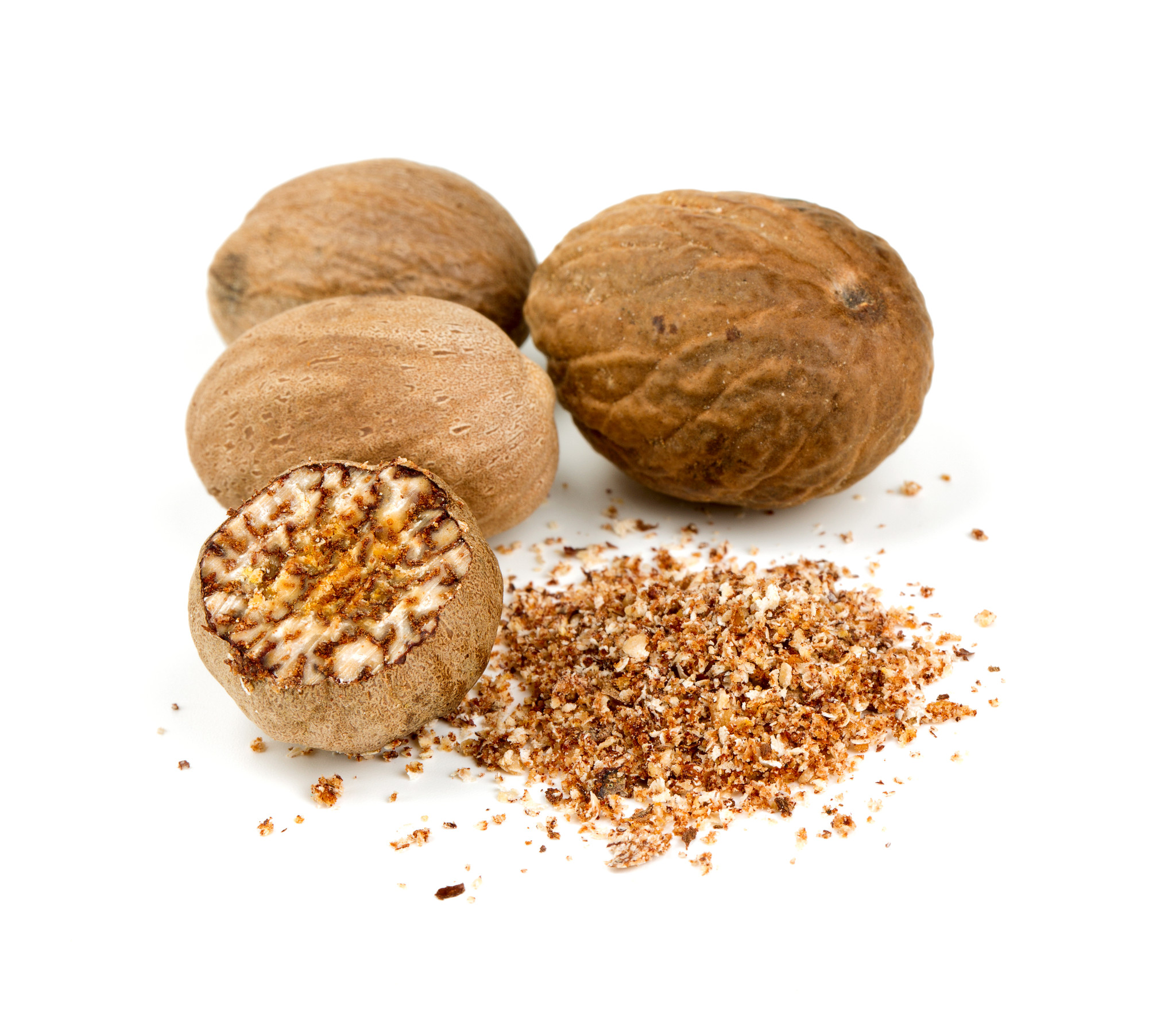 nutmeg isolated on white